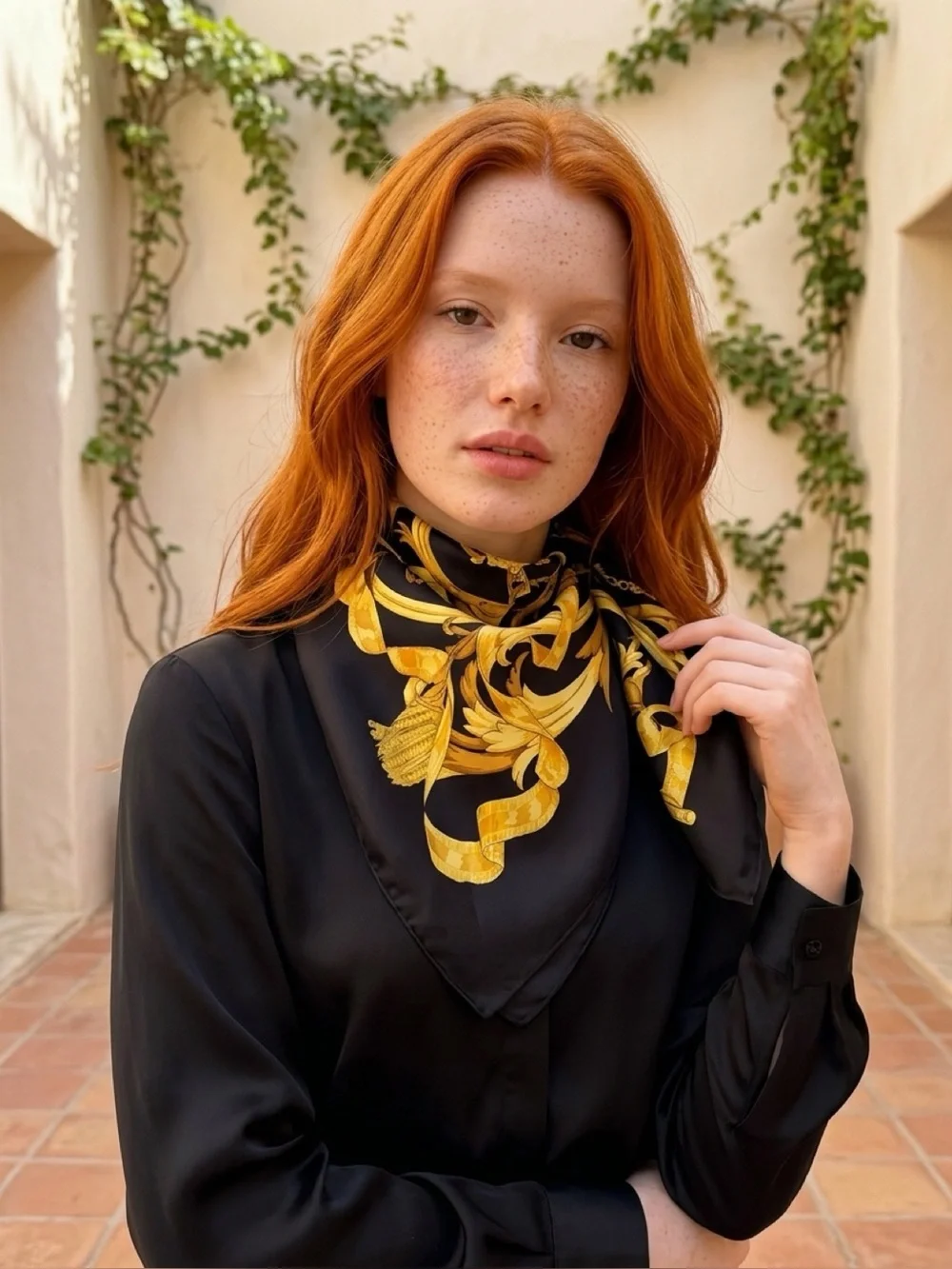 Authentic Hermès Le Mors à la Connétable Silk Carré 90 Scarf